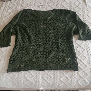 Bundle Sale | 4 for $20 | SHEIN Dark Green V-Neck Sweater Size Large